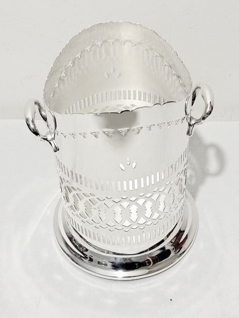 Antique Mappin & Webb Silver Plated Wine Bottle Coaster Sleeve