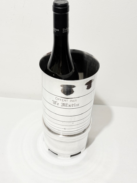 Antique Silver Plated Wine or Champagne Holder by Christofle Antique Silver Plated Wine or Champagne Holder by Christofle