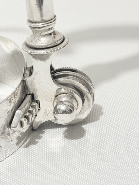 Silver Plated Champagne Bottle Holder Engraved with a Geometric Design Silver Plated Champagne Bottle Holder Engraved with a Geometric Design