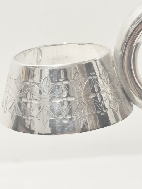 Silver Plated Champagne Bottle Holder Engraved with a Geometric Design Silver Plated Champagne Bottle Holder Engraved with a Geometric Design