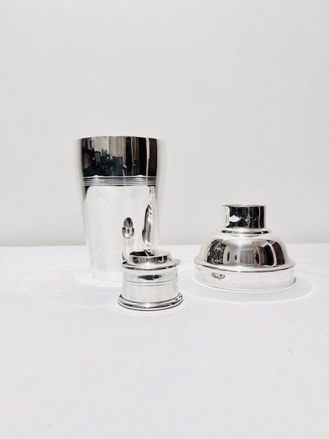 Vintage Silver Plated Simple in Design Cocktail Shaker