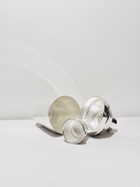 Vintage Silver Plated Simple in Design Cocktail Shaker