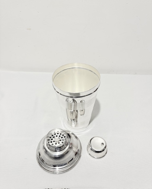 James Dixon & Sons Antique Silver Plated Cocktail Shaker James Dixon & Sons Antique Silver Plated Cocktail Shaker