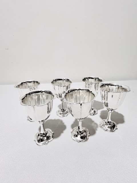 Antique Silver Plated Egg Cruet Shaped Like a Flower Basket