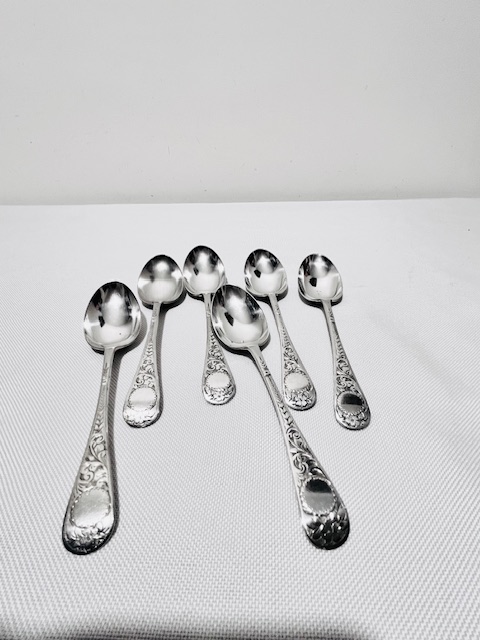 Antique Silver Plated Egg Cruet Shaped Like a Flower Basket