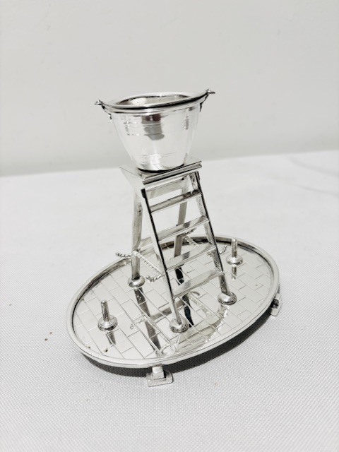 Victorian Novelty Antique Silver Plated Egg Cruet