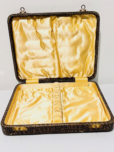 Antique Silver Plated with Mother of Pearl Handles Set of Fish Cutlery