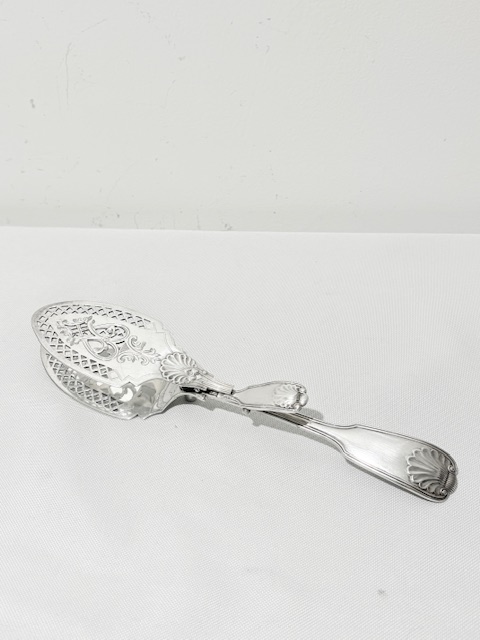 Antique Pair of Kings Pattern Asparagus Tongs