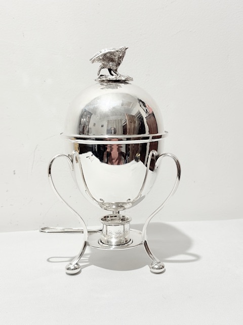 Antique Silver Plated Egg Boiler with Egg Shaped Body (c.1880)