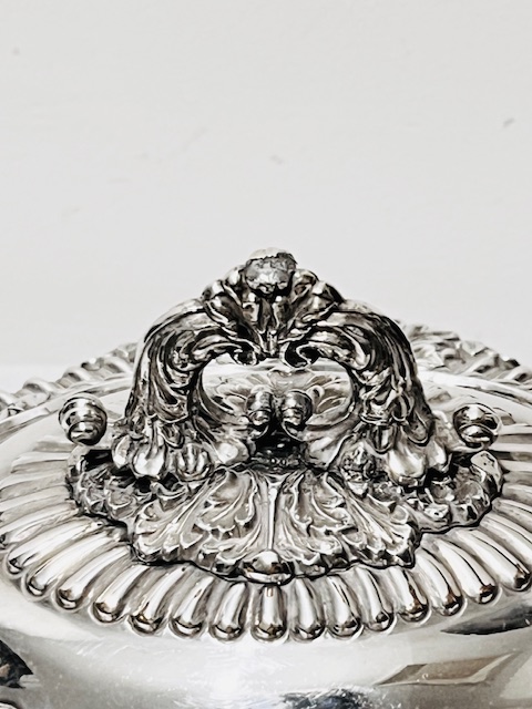 Antique Oval Old Sheffield Plate Sauce Tureen