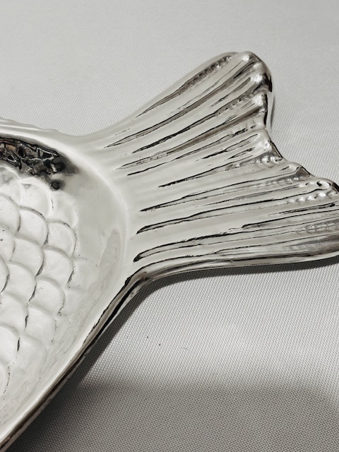 Antique Silver Plated Tray in the Form of a Fish