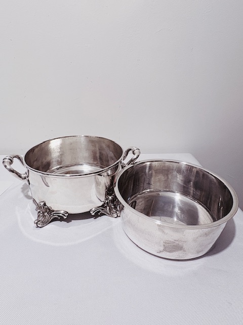 Antique Silver Plated Soufflé Dish by Elkington & Company