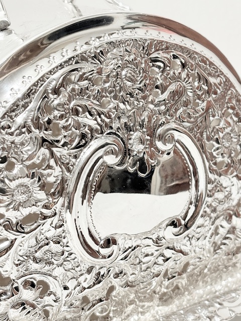 Antique Silver Plated Cheese Dish with Dome Lid