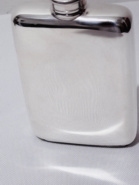 Antique Silver Plated Rectangular Hip Flask