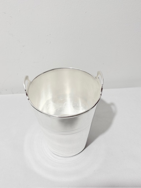 Vintage Silver Placed Straight Sided Ice Pail or Bucket Vintage Silver Placed Straight Sided Ice Pail or Bucket