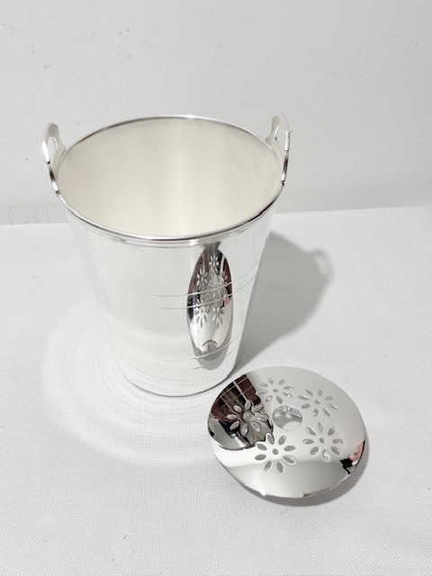 Vintage Silver Placed Straight Sided Ice Pail or Bucket Vintage Silver Placed Straight Sided Ice Pail or Bucket