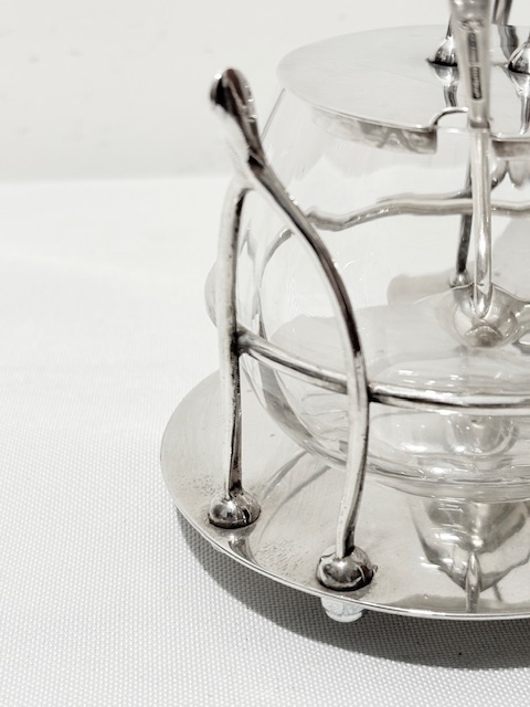 Novelty Antique Silver Plated Double Jam Sauce or Preserve Dish