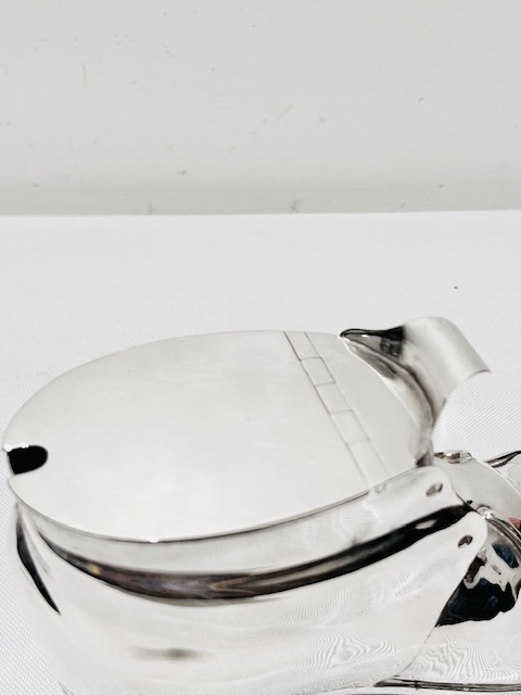Novelty Antique Silver Plated Spoon Warmer Modelled as a Shoe Novelty Antique Silver Plated Spoon Warmer Modelled as a Shoe