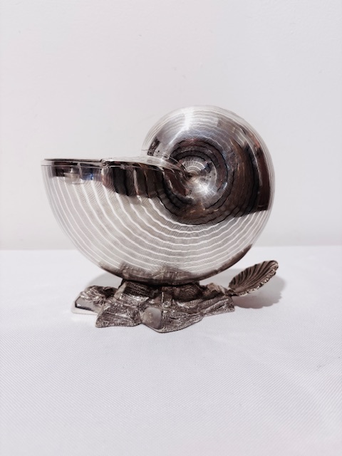 Shell Shaped Antique Silver Plated Spoon Warmer (c.1880)