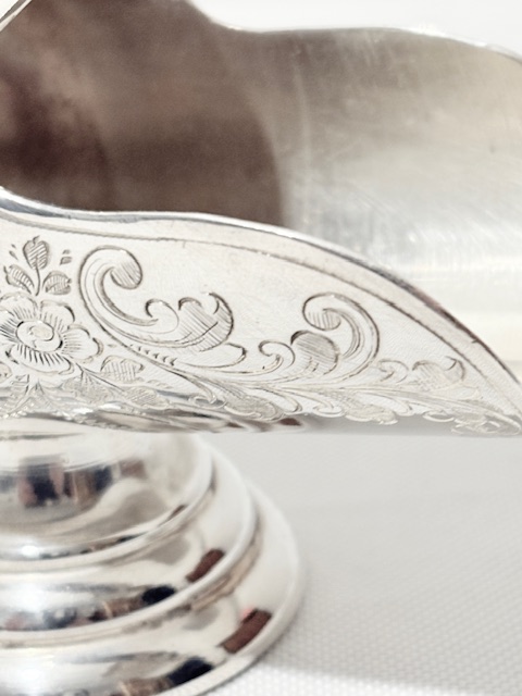 Miniature Antique Silver Plated Sugar Scuttle