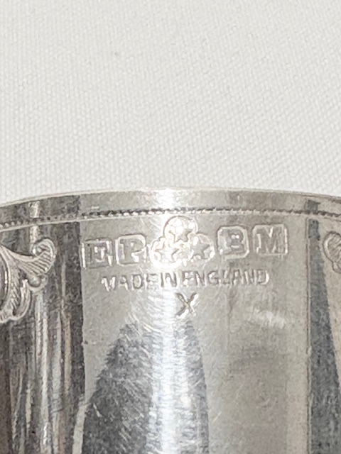Miniature Antique Silver Plated Sugar Scuttle