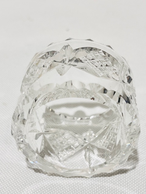 Set of Six Crystal Napkin Rings in Their Original Box