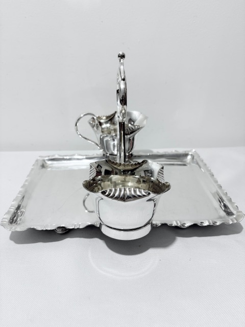 Antique Silver Plated Rectangular Strawberry Set (c.1900)