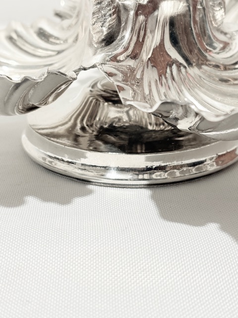 Antique Silver Plated Rotating Triple Shell Dish Antique Silver Plated Rotating Triple Shell Dish