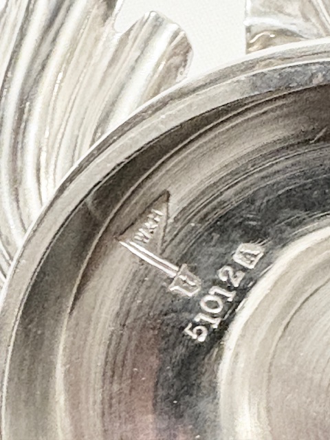 Antique Silver Plated Rotating Triple Shell Dish Antique Silver Plated Rotating Triple Shell Dish