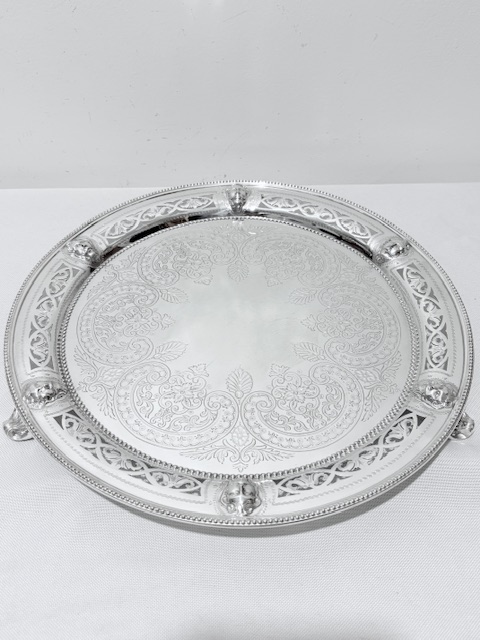 Thomas Bradbury & Sons Antique Silver Plated Salver