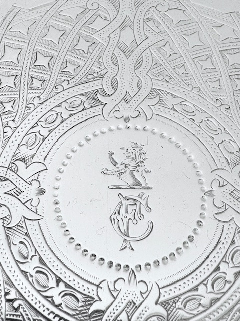 Handsome Antique Silver Plated Salver Bead Mounted Around the Edge