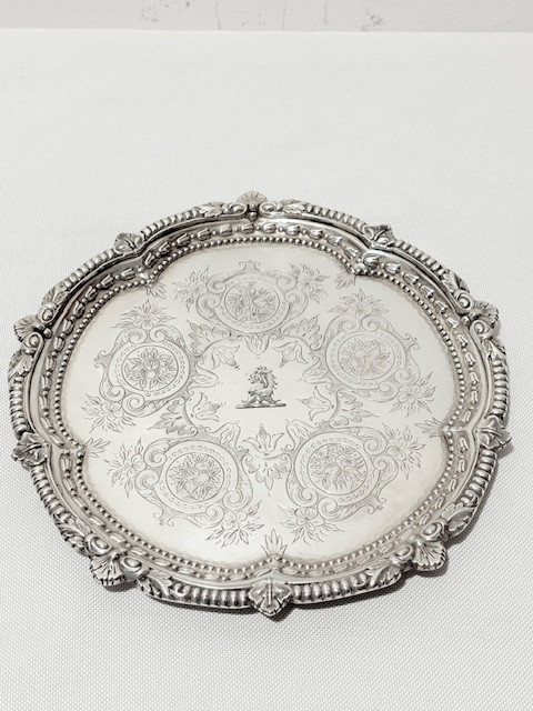 Handsome Small Antique Silver Plated Salver