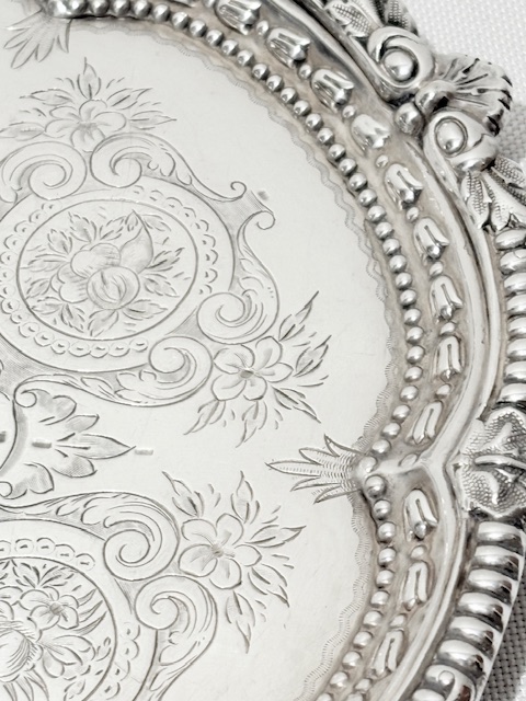 Handsome Small Antique Silver Plated Salver