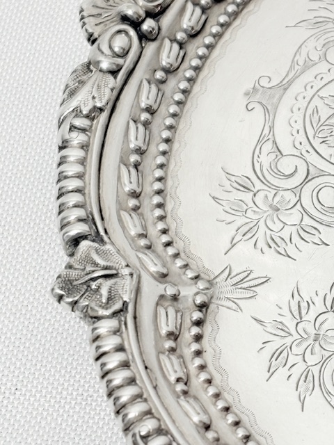 Handsome Small Antique Silver Plated Salver