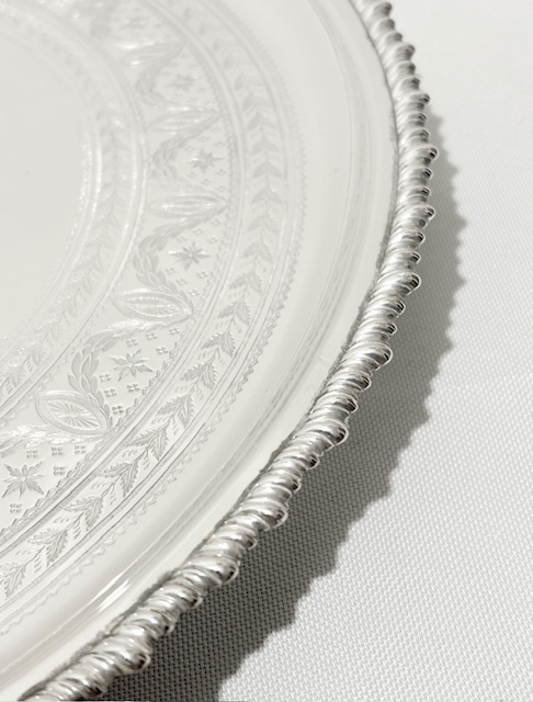 Antique Silver Plated Salver by James Deakin Antique Silver Plated Salver by James Deakin