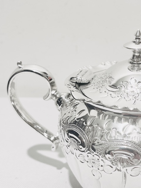 Antique Silver Plated Three Piece Tea Set in Original Presentation Box