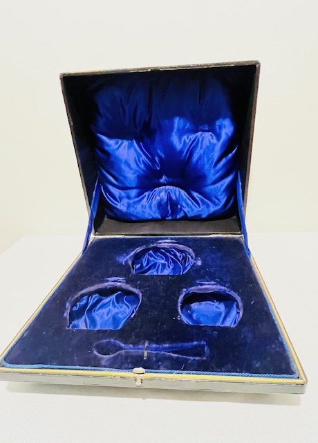 Antique Silver Plated Three Piece Tea Set in Original Presentation Box
