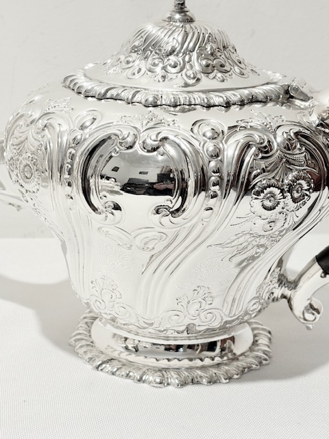 Antique Silver Plated 5 Piece Tea and Coffee Set