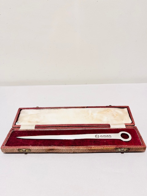 Vintage Boxed Solid Silver Letter Knife
