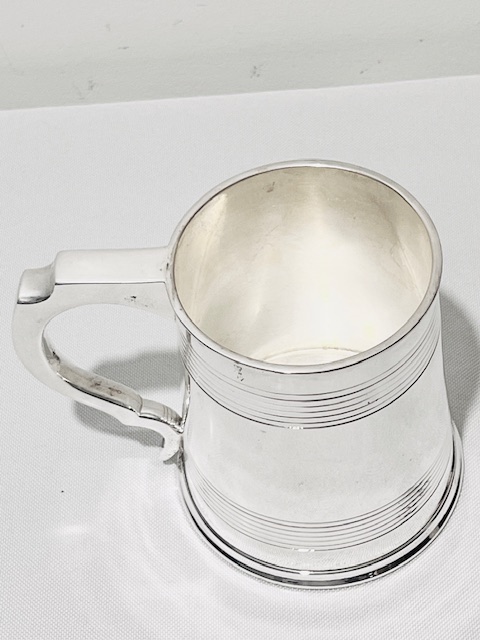 Antique Silver Plated One Pint Beer Tankard