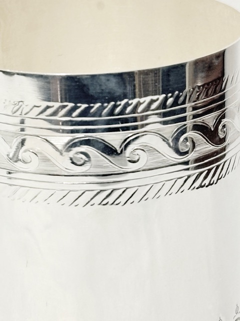 Antique Silver Plated One Pint Part Fluted Tankard Antique Silver Plated One Pint Part Fluted Tankard
