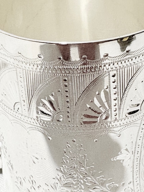 Antique Silver Plated Half Pint Tankard with Side Looped Handle