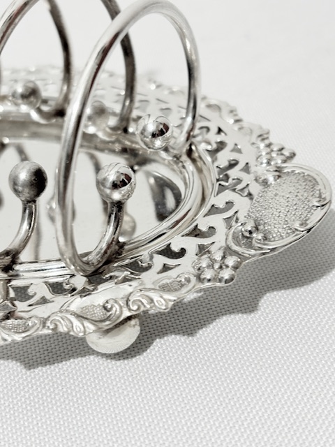 Antique Silver Plated Toast Rack by Fenton Brothers Antique Silver Plated Toast Rack by Fenton Brothers