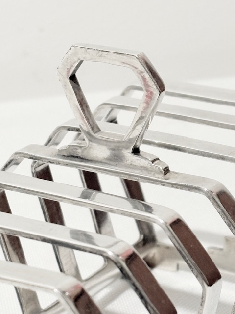 Antique Geometric Design Silver Plated Toast Rack Antique Geometric Design Silver Plated Toast Rack