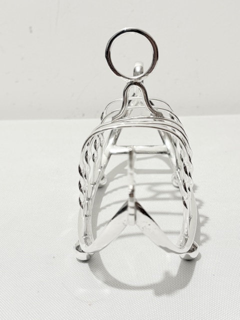 Novelty Antique Silver Plated Gondola Shaped Toast Rack