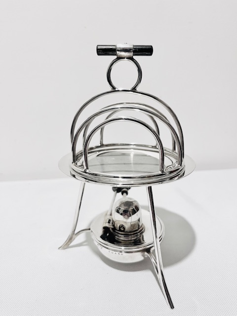 Novelty Antique Silver Plated Heated Toast Rack by Asprey Novelty Antique Silver Plated Heated Toast Rack by Asprey