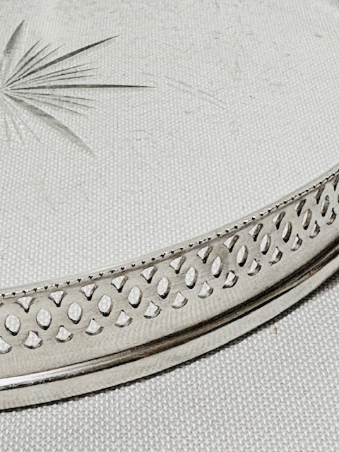Smart Vintage Silver Plated and Glass Tray