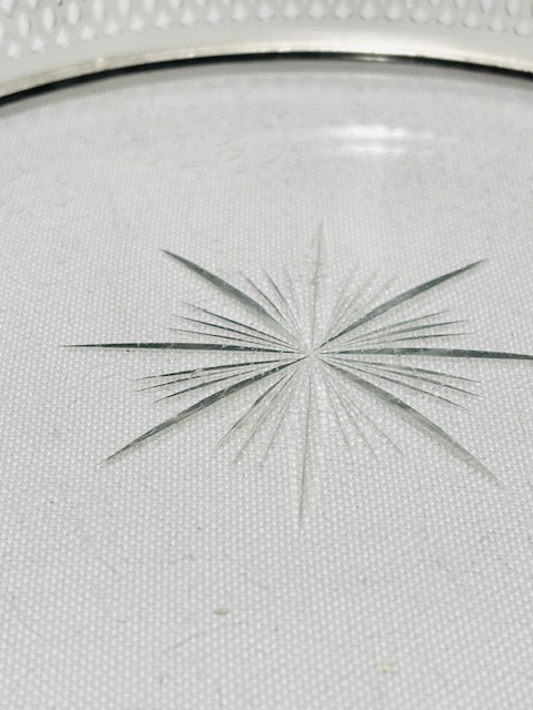 Smart Vintage Silver Plated and Glass Tray