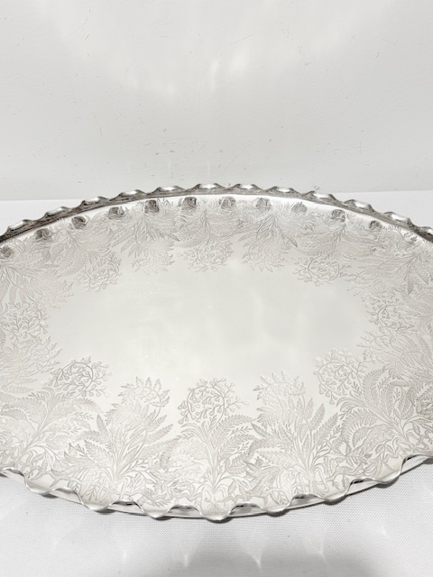 Signature Antique Silver Plated Tray by Daniel & Arter