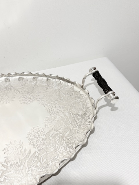 Signature Antique Silver Plated Tray by Daniel & Arter